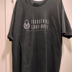 Vtg Industrial Light and Magic 1998 Jurassic Park T-Rex Black Mens XXL T-Shirt